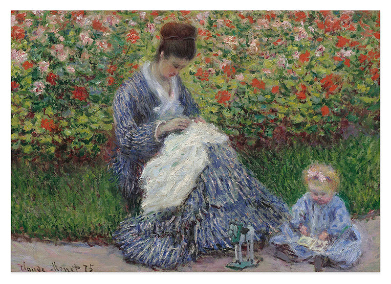 Claude Monet - Camille Monet und ein Kind im Garten des Künstlers in Argenteuil