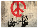 Banksy - Soldaten malen Peace Symbol Soldiers Peace Symbol Graffiti