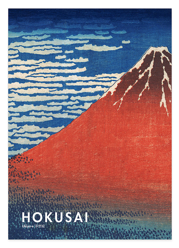 Katsushika Hokusai - Museum-Poster II Südwind, klarer Himmel (Gaifū kaisei) Hover Image