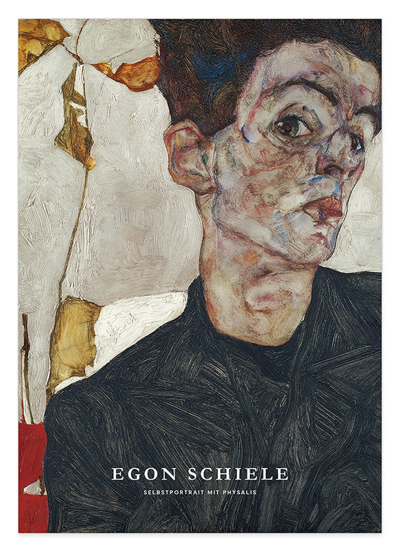 Egon Schiele - Museum-Poster II Selbstportait mit Physalis Hover Image