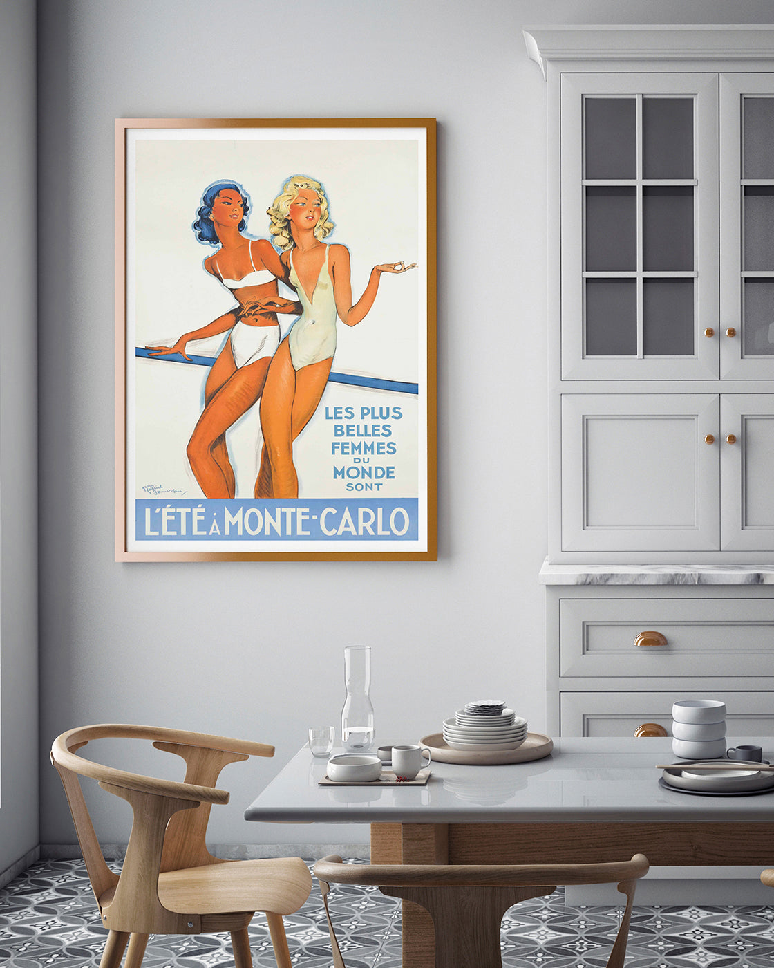 Pierre Fix-Masseau - Art Deco Werbeplakat - Frauen in Monte Carlo