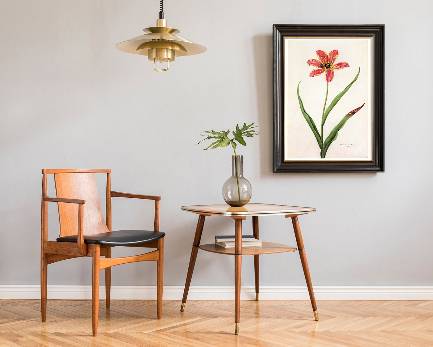 Blume mit orangener Blüte