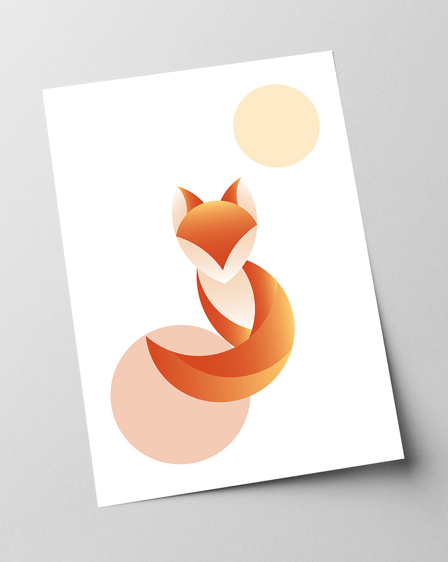 Kindermotiv Fuchs Abstrakt