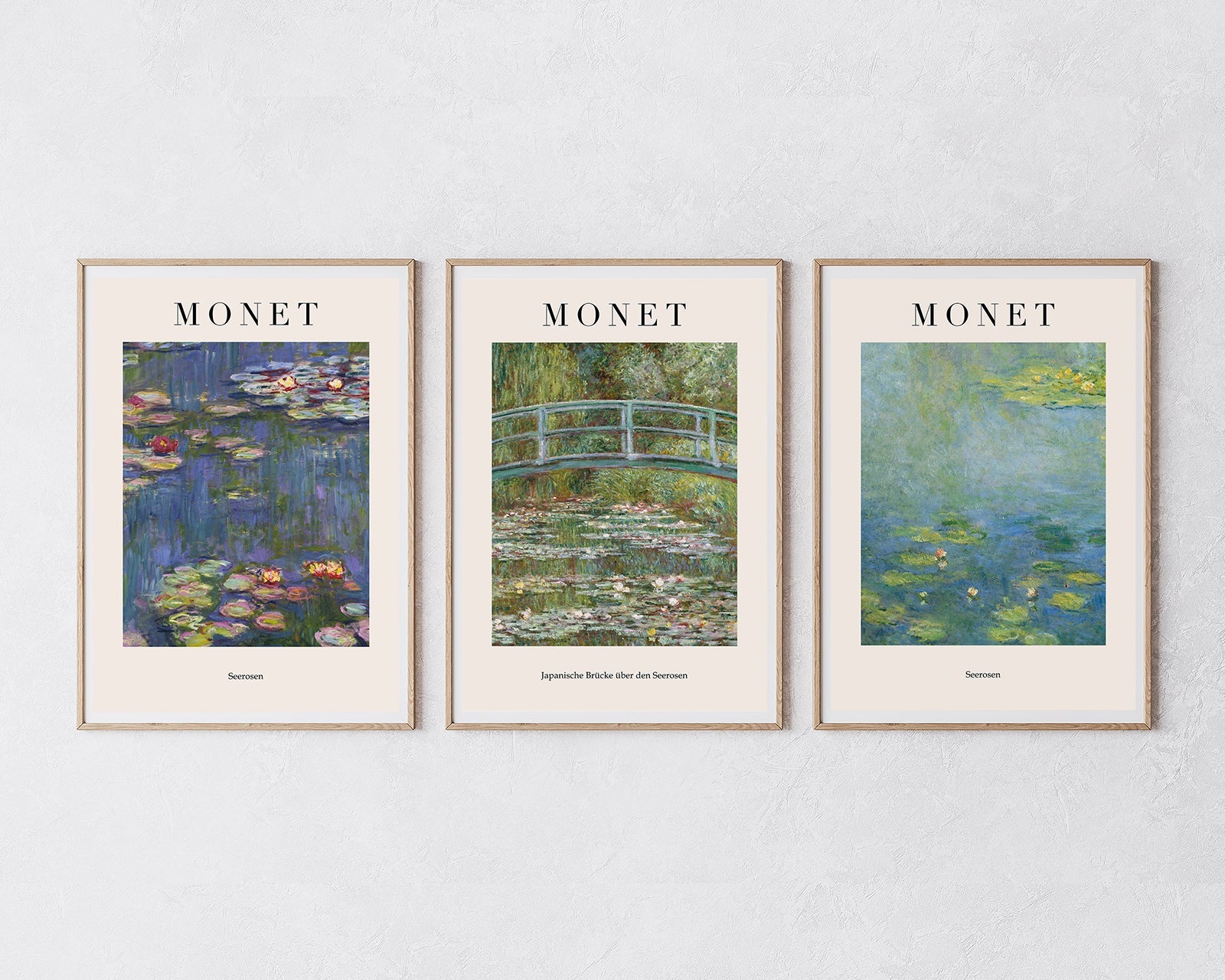 Set aus 3 Postern: "Am Wasser I"