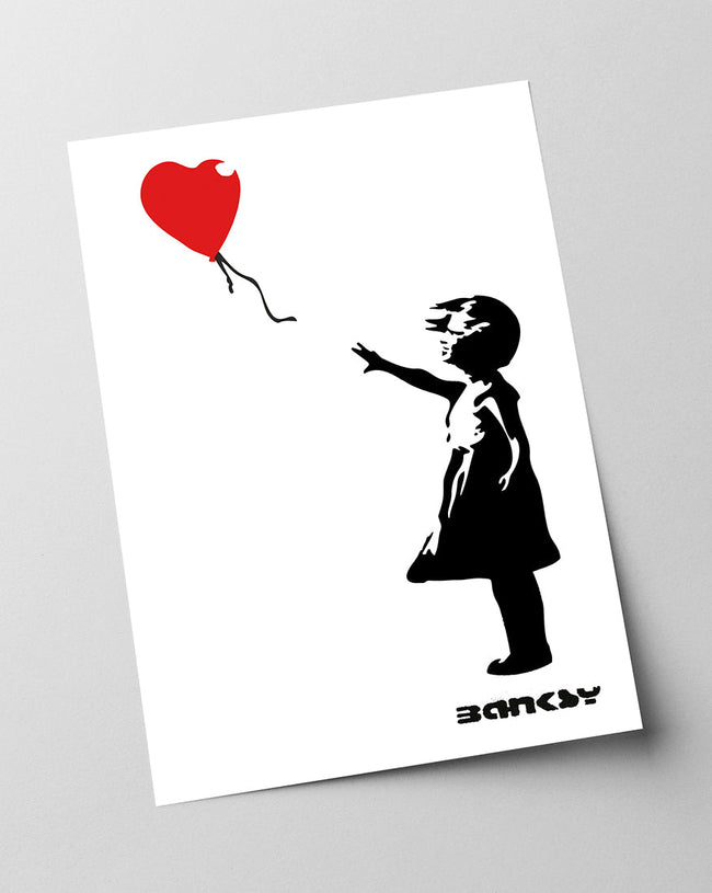 Banksy - Museum-Poster Mädchen mit Luftballon in Herzform Main Image