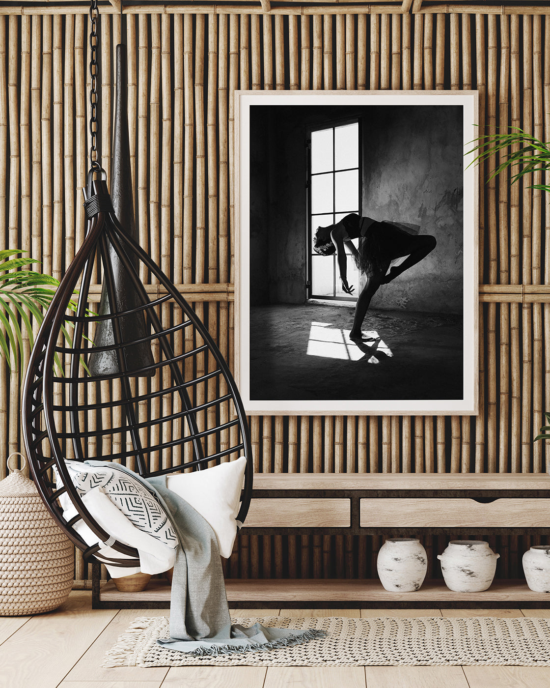 Ballettänzerin - Schwarz-Weiß