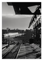 Zugstation - Schwarz-Weiß