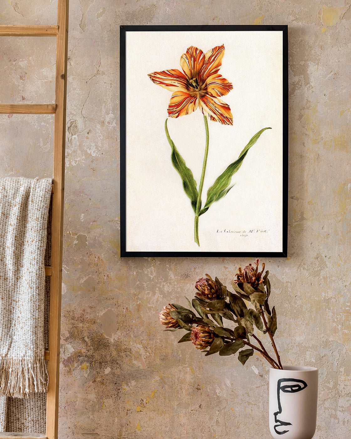 Blume mit orangener Blüte