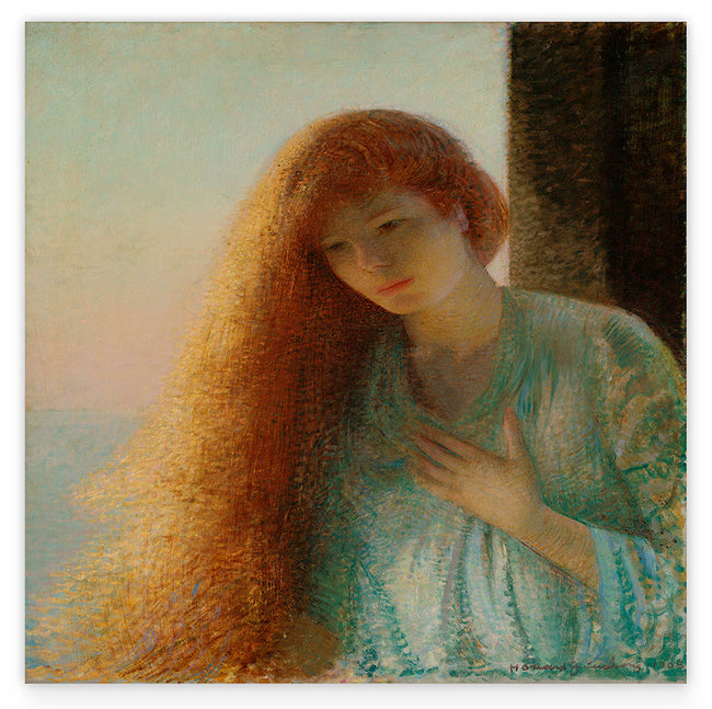 Howard Cushing - Rothaariges Mädchen am Fenster Hover Image