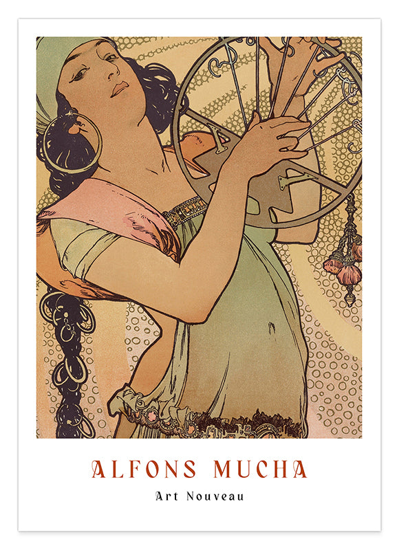 Alfons Mucha - Museum-Poster Bohemian Frau mit Musikinstrument Hover Image