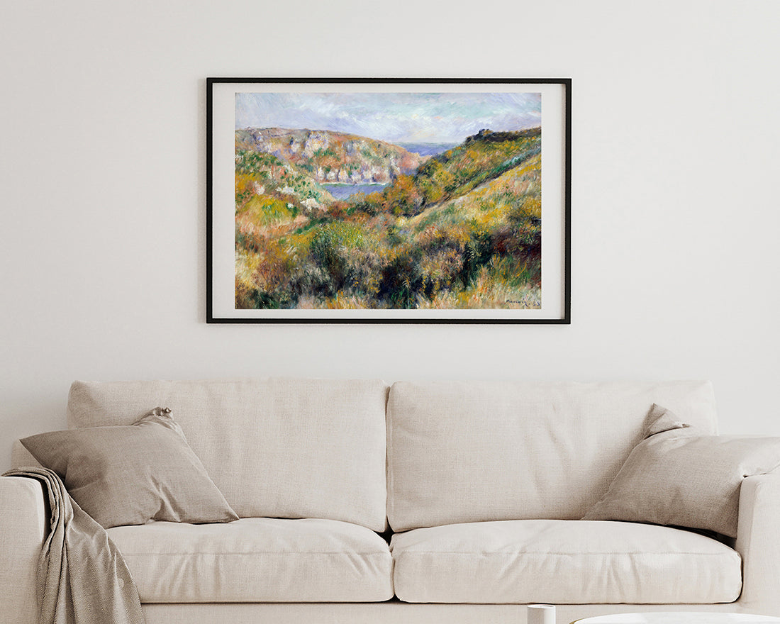 Auguste Renoir - Hügel um die Bucht von Moulin Huet, Guernsey