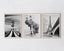 Set aus 3 Postern: Schwarz-Weiß "Vintage Paris"