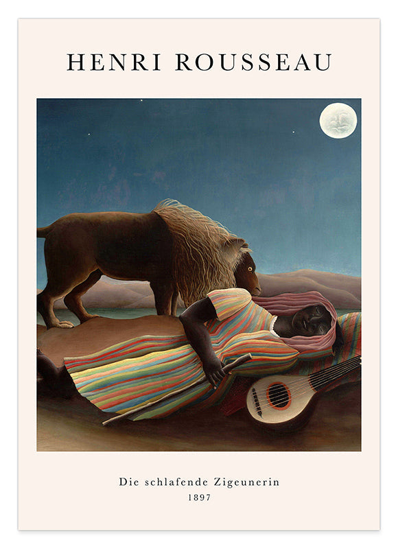 Henri Rousseau - Museum-Poster La Bohémienne endormie