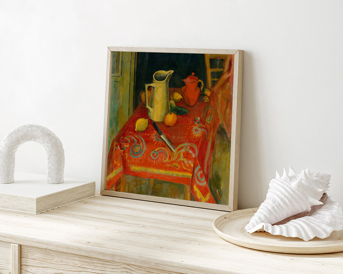 Samuel Halpert - Die rote Tischdecke