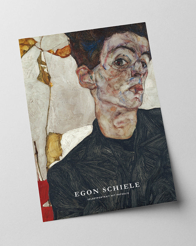 Egon Schiele - Museum-Poster II Selbstportait mit Physalis Main Image