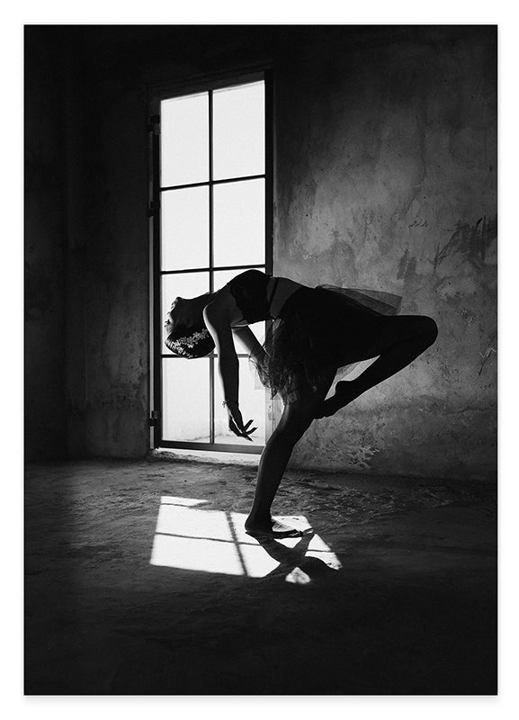 Ballettänzerin - Schwarz-Weiß Hover Image