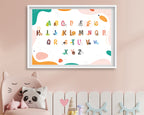ABC Lernbild, Englisch Lernen, Dekoration für Zuhause oder Kindergarten