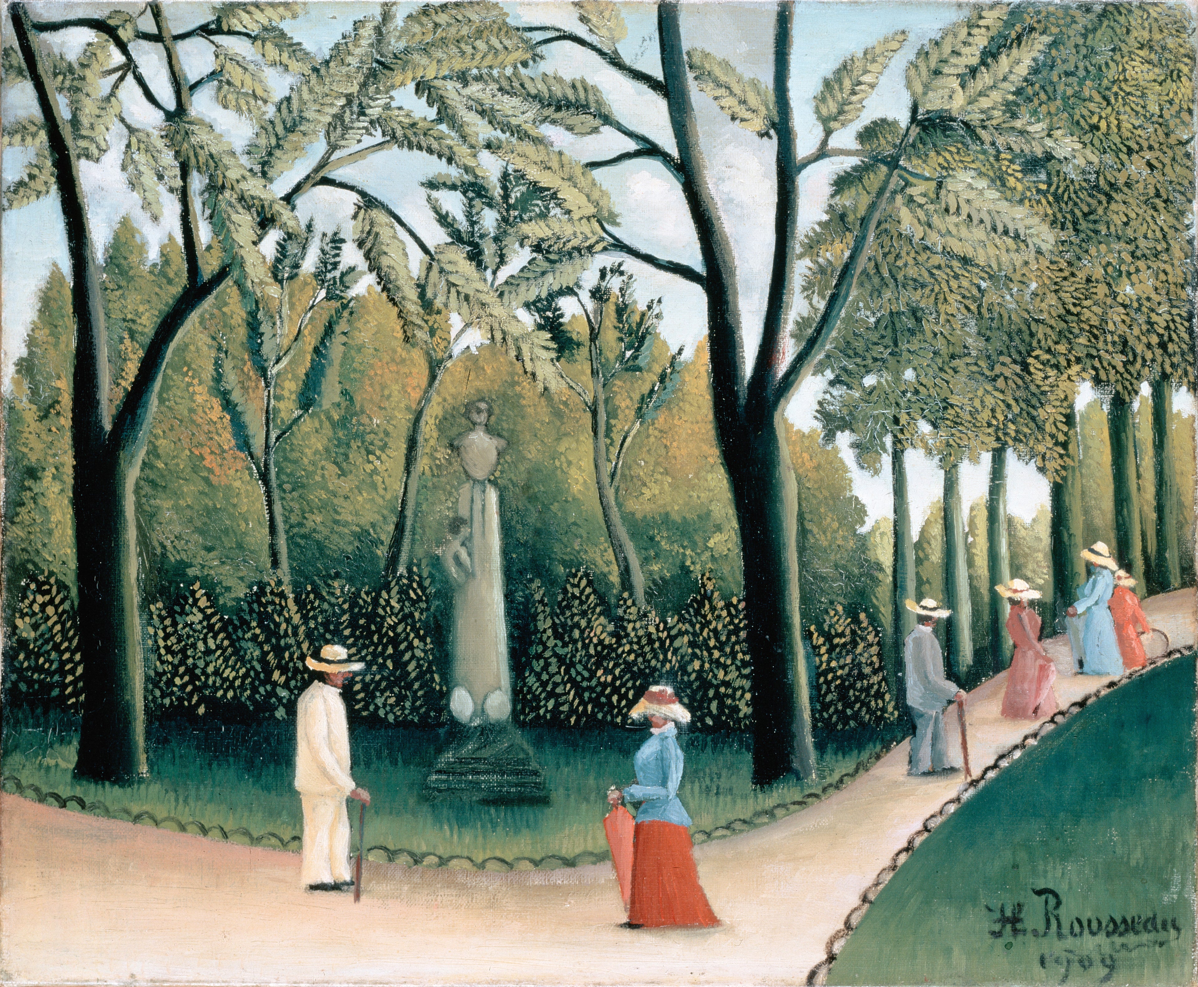 Henri Rousseau - Museum-Poster Der Spaziergang im Jarding du Luxembourg