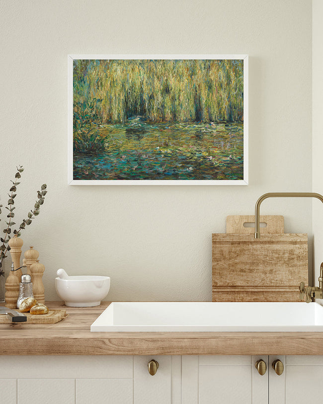 Blanche Hoschedé Monet - Weiden auf dem Teich von Giverny Main Image