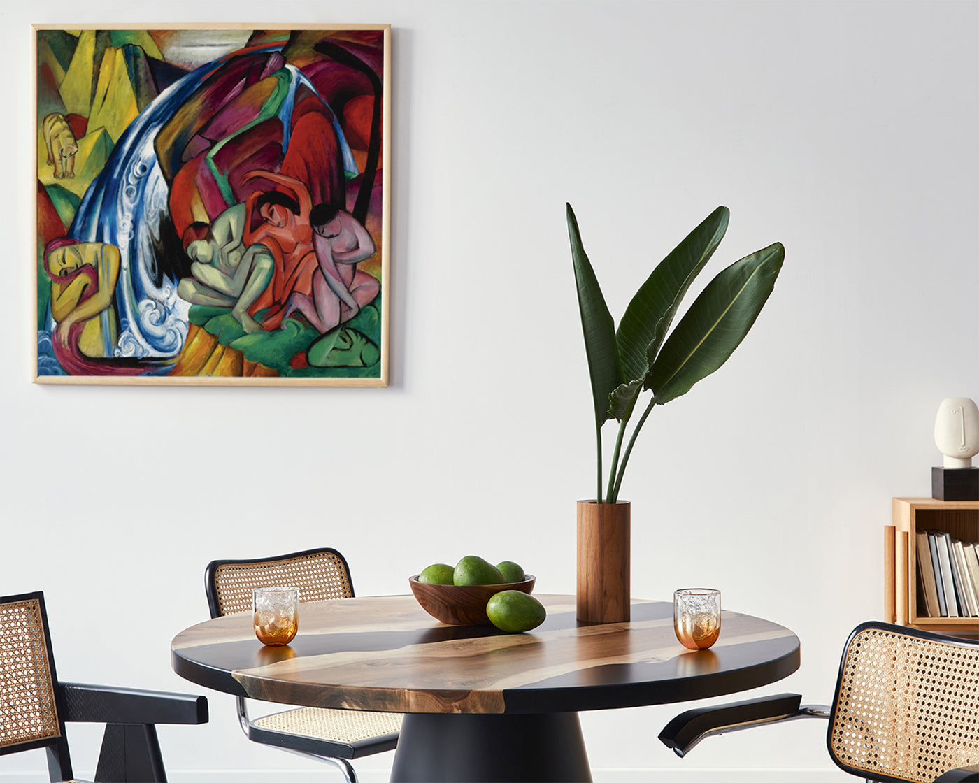 Franz Marc - Der Wasserfall (Frauen unter einem Wasserfall) (1912)