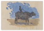 John Singer Sargent - Junge auf Wasserbüffel (aus Sammelalbum)