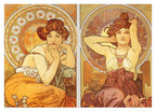 Alfons Mucha - mit zwei Frauen
