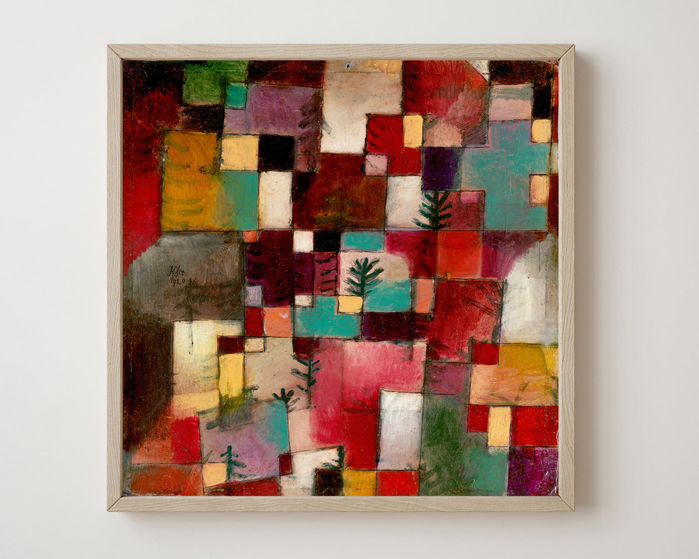 Paul Klee - Rotgrüne und Violett-gelbe Rythmen (1920)