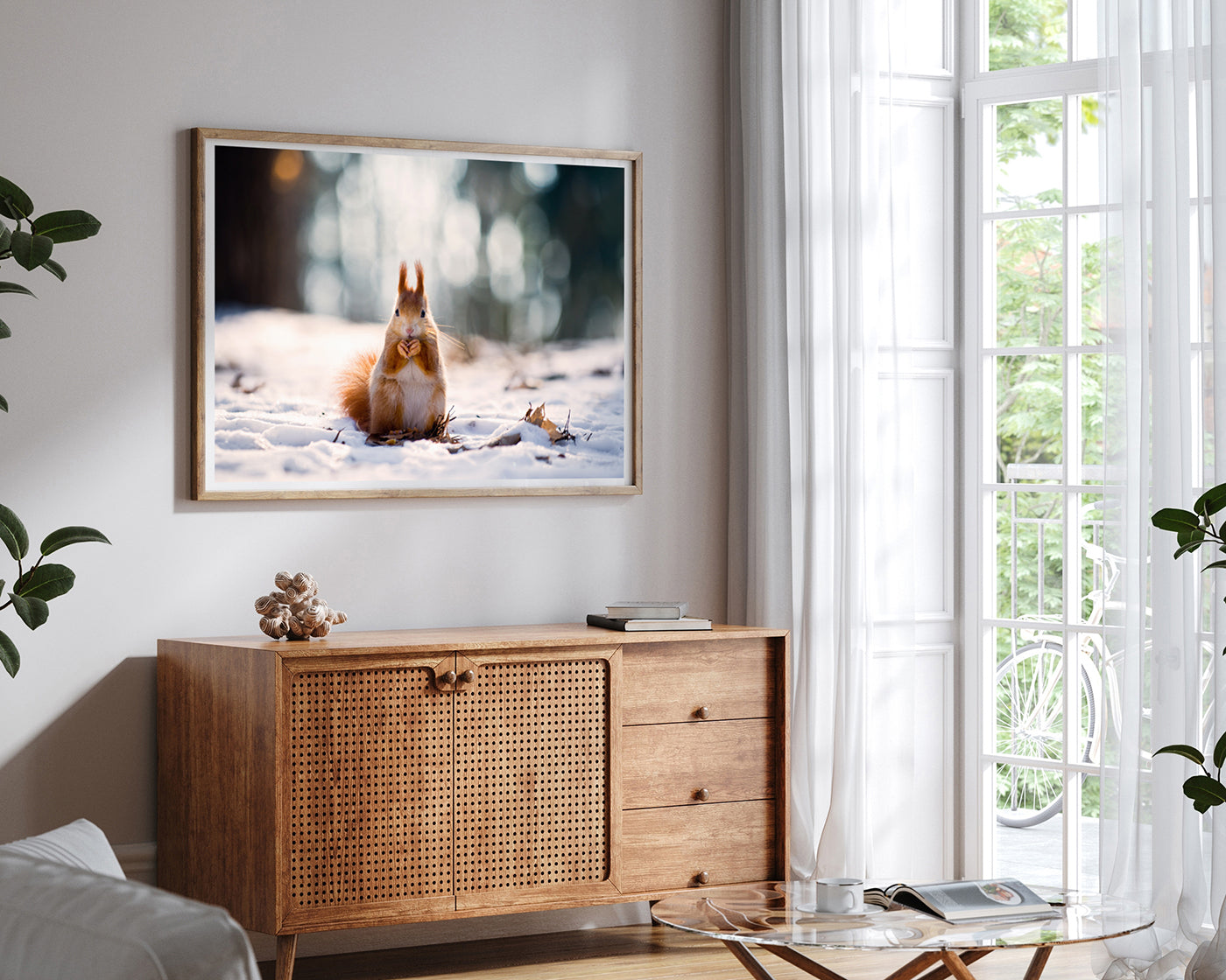 Eichhörnchen im Schnee