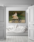 Claude Monet - Jean Monet auf seinem Pferderad (1872)