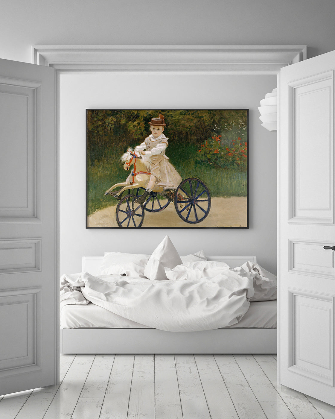 Claude Monet - Jean Monet auf seinem Pferderad (1872)