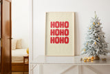 HOHOHO Weihnachts Poster in Rot