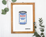 Banksy - Museum-Poster - Dose Tomato Soup in blau