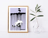 Banksy - Museum-Poster Alkoholismus - Engel im Regen