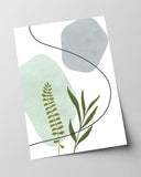 Blätter vor abstrakten Formen I