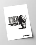 Banksy - Museum-Poster Leopard mit Strichcode - Konsumkritik
