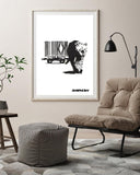 Banksy - Museum-Poster Leopard mit Strichcode - Konsumkritik