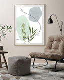 Blätter vor abstrakten Formen I