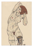 Egon Schiele - Museum-Poster II Stehender Akt In Schwarzen Strümpfen
