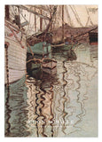 Egon Schiele - Museum-Poster II Segelschiffe Mit Wellenbewegtem Wasser