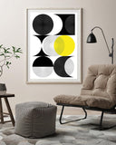 Kreise in verschiedenen Varianten - Gelb