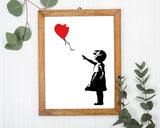 Banksy - Balloon Girl Mädchen mit Luftballon Street Art