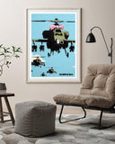 Banksy - Museum-Poster Kampfhubschrauber mit rosa Schleife