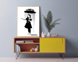 Banksy - Museum-Poster Mädchen im Regen