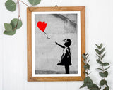 Banksy - Balloon Girl (Mädchen mit Luftballon) Street Art Klassiker