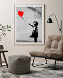 Banksy - Balloon Girl (Mädchen mit Luftballon) Street Art Klassiker