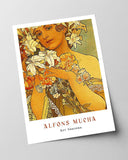 Alfons Mucha - Museum-Poster Frau mit Blumen I