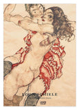 Egon Schiele - Museum-Poster II Zwei Sich Umarmende Frauen