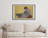 Georges Seurat - Bäuerin im Gras sitzend