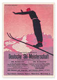 Pierre Fix-Masseau - Art Deco Werbeplakat - Deutsche Ski-Meisterschaft