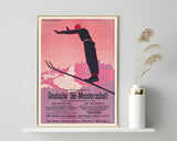 Pierre Fix-Masseau - Art Deco Werbeplakat - Deutsche Ski-Meisterschaft